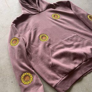 Sunflower Hoodie embroidered. oversized
